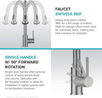 KRAUS Bolden 2-Function Single Handle Pull Down Kitchen Faucet in Matte Black, KPF-1616MB