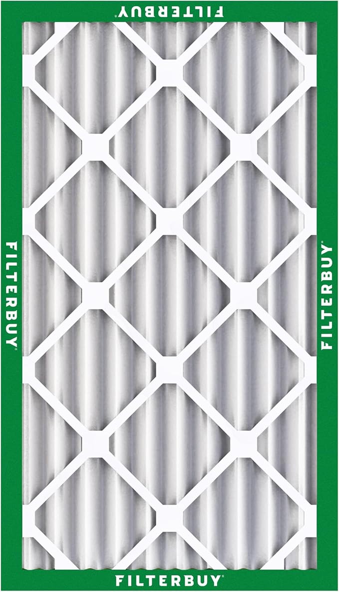 Filterbuy 14x25x4 Air Filter MERV 8 (MPR 700) Dust Defense Replacement (6-Pack), Electrostatic Pleated HVAC AC Furnace Filters, Made in USA (Actual Size: 13.88 x 24.88 x 3.63)