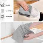 80 Pack Microfiber Cleaning Cloth Roll,Lint Free Rags & Tear Away Reusable Towels Washable Scratch,Ultra Absorbent Dish Rags(12" x 12") for Car Kitchen Home Garage-Light Gray