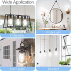 Edison Bulbs 60 watt Equivalent LED, E26 Bulb Dimmable, Cool White 4000K, ST58 Vintage Light Bulbs, 90+ CRI, 6W 600LM, E26 Medium Base, Clear Glass, 18 Pack