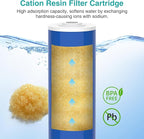 SimPure 20" x 4.5" Cation Exchange Resin Filter, Whole House Water Softening Filter Cartridge for DB20P, DB20P-3 (2 Pack)