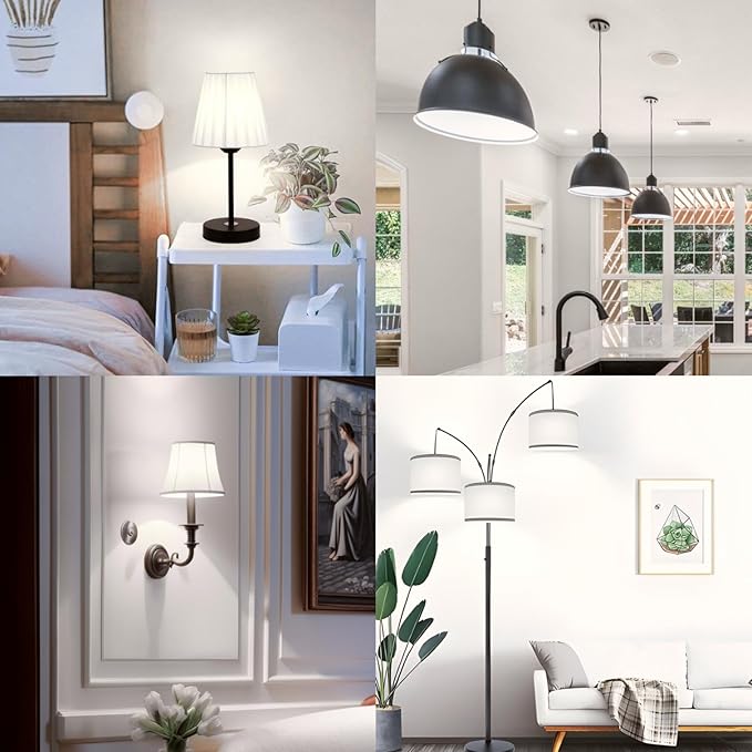 VOLIVO 6 Pack A19 LED Light Bulbs, 4000K, 60W Equivalent,Efficient 9W, 800 Lumens, E26 Base, Energy Saving LED Bulbs, Non-Dimmable, UL Listed and FCC Certified, for Bedroom Living Room Home