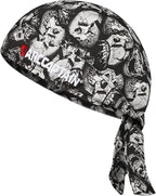 ARCCAPTAIN 2PC Welding Doo Rag, Welding Cap, Protective Welders Cap, Welding Hats for Men, Fireproof Cotton and Durable for Safety, Skull, XL Size