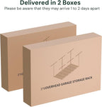 SunsGrove 3x6 Garage Storage Overhead Rack Organization, Adjustable Ceiling Mounted Storage Racks, 800LBS Weight Capacity, 22"-40" Ceiling Dropdown, 2 Pcs, White