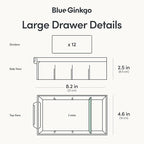 Blue Ginkgo Large 12-Drawer Cabinet – Stackable Clear Organizer for Hardware, Beads, Plastic Bricks, Office, and Craft Storage (Made in Korea, Yellow)