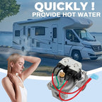 RV Water Heater Gas Valve, 93844 & 92089 RV Gas Hot Water Solenoid Valve Compatible with Atwood 6-10 Gallon Water Heaters, GC10A-4E, GC10A-2E, G6A-4E, GC10A-3E, Replaces Part 93844 92078 93870 92089