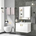 TNOMS 5 Pieces Towel Bar Set Matte Black Bathroom Hardware Set Upgraded Toilet Paper Holder with Shelf Towel Rail Set for Bathroom Stainless Steel Wall Mounted 23.6 Inch