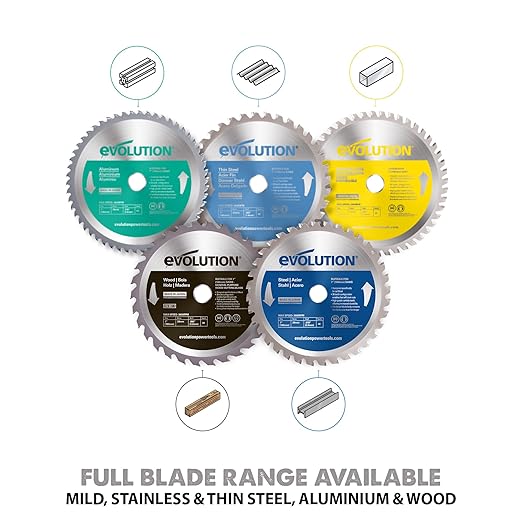 Evolution Power Tools 230BLADEAL Aluminum Cutting Saw Blade, 9-Inch x 80-Tooth