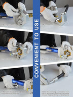 AMZCNC 71500 Hydraulic A/C Hose Crimper Kit - Handheld Crimping Tool Set with Snap-On Dies for Air Conditioning Hose Repair