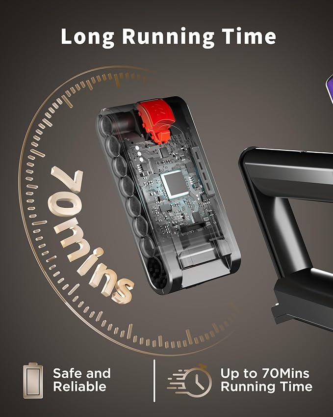 Cordless Vacuum Cleaner, 600W 50Kpa 70Mins, Vacuum Cleaners for Home, Stick Vacuum with Anti-Tangle Brush, Wall Mount Charge, Rechargeable Cordless Vacuum for All Floor/Sofa/Pet Hair/All Floor