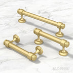 Alzassbg 10 Pack Matt Gold Cabinet Pulls, 4 Inch(102mm) Hole Centers Cabinet Handles Kitchen Hardware Straight Bar for Cabinets and Drawer AL3082MGP