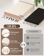 GameGem 3 Step Ladder, Folding Step Stool with Wider Pedal, Anti-Slip Feet & Non Slip Stripes, Aluminum Sturdy Material, 300Lbs Capacity, Elegant Look of Cream Chocolate Better Matches Your Home