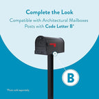 ARCHITECTURAL MAILBOXES Gibraltar Mailboxes Arlington Large Capacity Galvanized Steel Textured Black, Post-Mount Mailbox, AR15B000