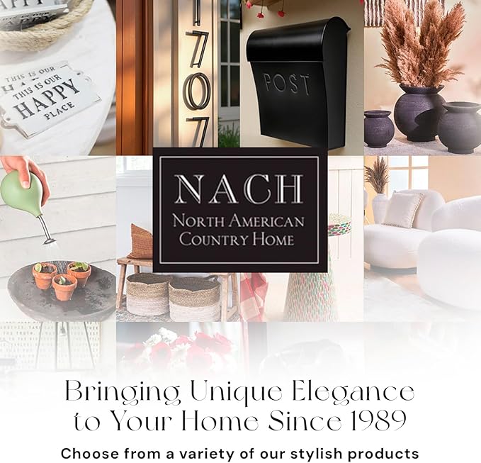 NACH Vicki Style Black Wall Mount Mailbox, Made from Heavy Duty Galvanized Metal, Waterproof & Rust-Resistant, Secure Mails & Package Storage, 12.5 x 11 x 4.5 Inches