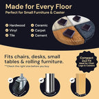 CasterMaster Non-Slip Rubber Furniture Pads - 2x2in Pack of 8 Black - Floor Scratch Protector - Anti-Skid Design & Keep Furniture from Sliding - Caster Cups & Rubber Feet