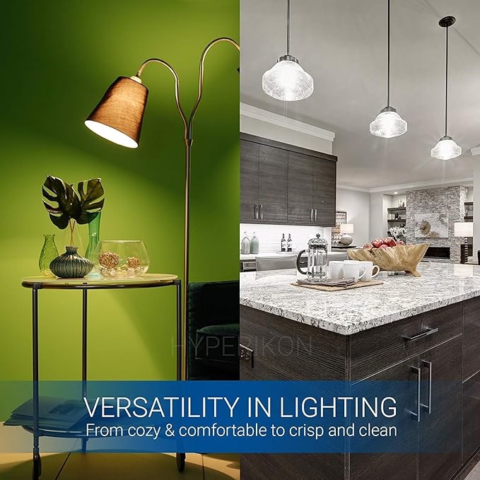 T10 LED Bulb E26 60 Watt Dimmable 7.3 INCH Tubular Long Light Bulbs, 5000K Cool White Tube Light Bulb for Candelabra, Wall Scones, Chandelier and Ceiling Fan, 120V 600Lumens 6 Pack