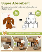 6 Pack Swedish Dishcloths for Kitchen - Reusable Dish Cloths for Washing Dishes Absorbent Cute Funny Kitchen Towels Cleaning Sponge, Love Dachshund