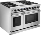 THOR Kitchen Freestanding 48-Inch Gas Range with Double Oven in Stainless Steel - Model LRG4807U + LP Conversion Kit