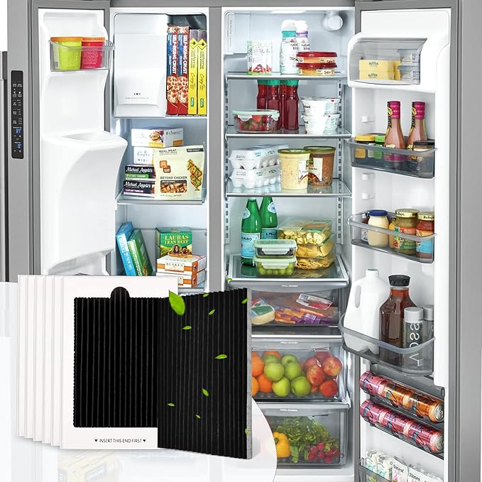 Refrigerator Air Filter Replacement 6 Pack - Carbon Activated Filter Compatible with Frigidaire & Electrolux Pure Air Ultra Reduce Odors for EAFCBF, PAULTRA, RAF1150 242061001,242047801, 242047804