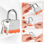 12pcs Solid Keyed Alike Padlock with 24 Same Keys & Short Hardened Shackle -Resist Cutting, Gym Locker Lock with Key, Storage Pad Lock for Locker Gym Gate Outdoor Use (Short)