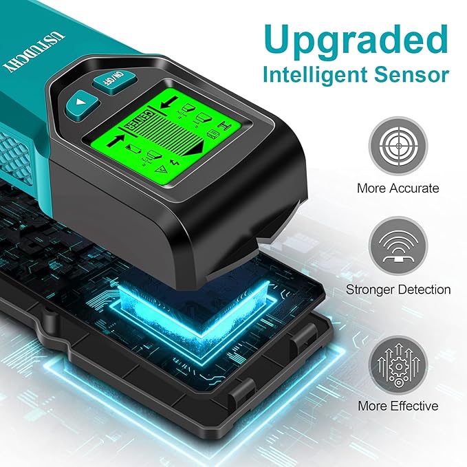 Stud Finder - 5 in 1 Electronic Stud Finder Wall Scanner, Stud Sensor with Digital LCD Display & Intelligent Smart Chip, Beam Finders Wall Detector for Wood AC Wire Metal Studs Joist (‎Peacock Blue)
