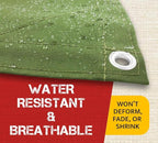 Mytee Products 20' x 20' Green Canvas Tarp 12oz Heavy Duty Water Resistant