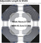 Updated Fridge Stand Mobile Base with Double Pipes 4 Locking Wheels 4 Strong Feet, Adjustable Furniture Dolly for Washer Dryer Washing Machine Stand Pedestal, Refrigerator (Grey, Extra Large)