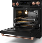 Gordon Ramsay by THOR Kitchen 30 Inch Professional Liquid Propane Range with Tilt Panel Touch Control in Black/Rose Gold
