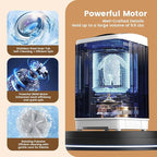 BANGSON 1.08cu.ft Portable Washing Machine, Full-Automatic Washing Machine with 8 Programs 6 Water Levels, Drain Pump and LED Display, Compact Washer for Apartments, RVs, Homes, White