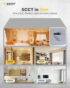 Ensenior 24 Pack 4 Inch LED Recessed Ceiling Light, Dimmable, 5000K Daylight, 750LM 9W 120V, High Brightness Canless Wafer Downlight - ETL&FCC&IC