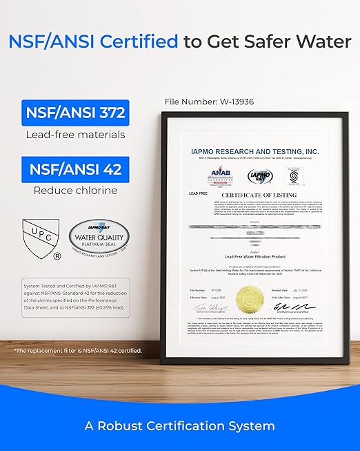 Waterdrop 10UE Under Sink Water Filter for Instant Hot and Cold Water Dispenser System, Reduces PFAS, PFOA/PFOS, Lead, Chlorine, Bad Taste & Odor, 11000 Gallons
