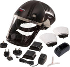 Trend Airshield Pro Respirator & Face Shield Bundle with Additional Battery Charging Cradle & 8-Hour Rechargeable Battery, AIR/PRO/D6, Black