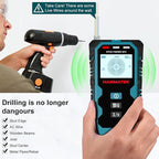 HANMATEK Stud Finder Wall Scanner,5 in 1 Multifunction Stud Locator with Upgraded Smart Sensor Audio Alarm HD LCD Display, Stud Finder Tool for The Center Edge of Metal, Studs, Plaster,AC Wire,Pipe