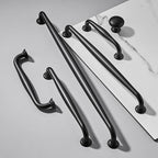 TUNNY 5 Pack Cabinet Handles-12.6"/320mm Screw Spacing Matte Black Furniture Hardware Handles for Kitchen Cabinets Bedroom Dresser Wardrobe Cabinet Pulls