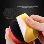 Polishing Pad, 50pcs 3 inch(80 mm) Sponge Buffing Pads, Foam Polishing Pad Kit for Car Sanding, Polishing and Waxing