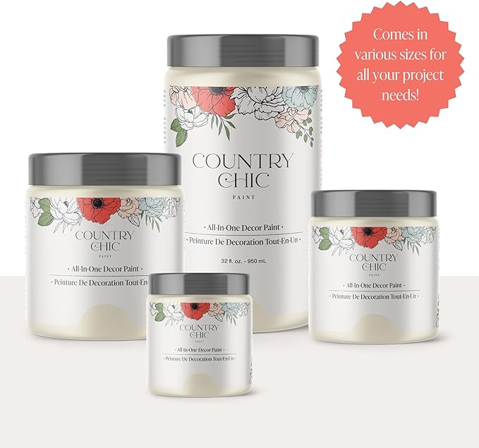 Country Chic All-in-One Chalk Paint for Furniture, Cabinets, Home Decor, Eco-Friendly, Matte Finish, Built-In Primer & Top Coat for Wood, Metal - Tropical Cocktail (Turquoise) - Pint 16 oz (475 ml)