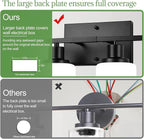 5-Light Black Bathroom Vanity Light Fixture with Milky White Frosted Glass Shades, Bathroom Light Fixture for Mirror, Matte Finish, Reversible Up/Down Lighting for Bedroom, Living Room, Hallway