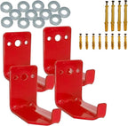 Fire Extinguisher Mount, Wall Hook, Fire Extinguisher Bracket up to 40 lbs Extinguishers, Suitable for Big and Small Fire (4 Brackets)