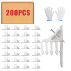 200 Pcs Multi-Cable Staple, Cable Stackers Electrical Wire Stackers, Cable Staples Clips with Steel Nails, White for Suitable Most Cables (White)