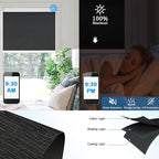 Motorized Blinds with Remote Cordless Automatic Motorized Shades Custom Blinds for Windows Smart Curtains Compatible with Alexa Google Home(Blackout Jacquard Black,W34 x H72in)