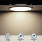 TORCHSTAR 12-Pack 6 Inch Ultra-Thin LED Recessed Lighting with J-Box, 4000K Cool White, 12W Dimmable 1000lm Brightness LED Downlight, ETL & Energy Star Listed