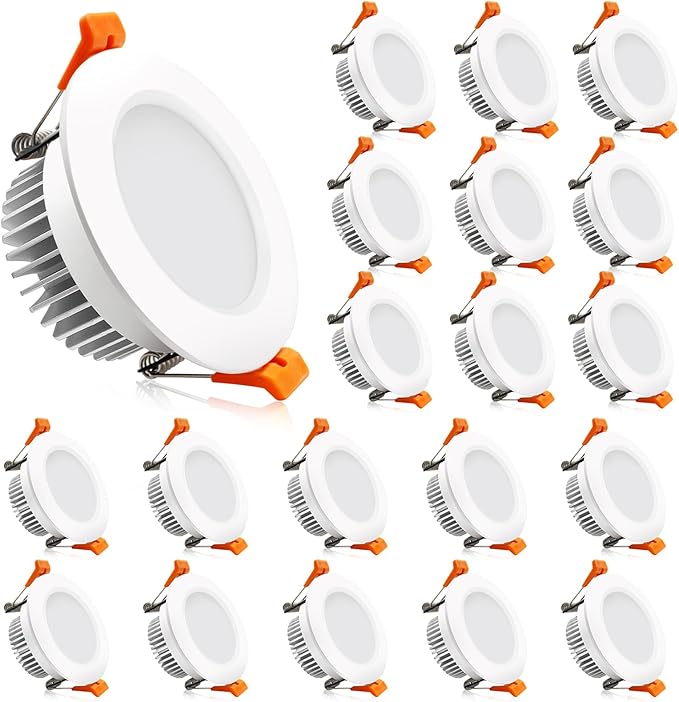 2 Inch LED Downlight, Recessed Lighting Dimmable Ceiling Light, 3W, 4000K Natural White, CRI80 with LED Driver(35W Halogen Equivalent), 20 Pack