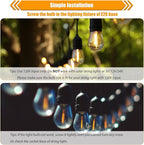 25 Pack S14 Replacement Bulbs for String Lights, 1W LED Waterproof Shatterproof Outdoor Light Bulbs, 2200K Amber Warm White, E26 Base, Non-Dimmable