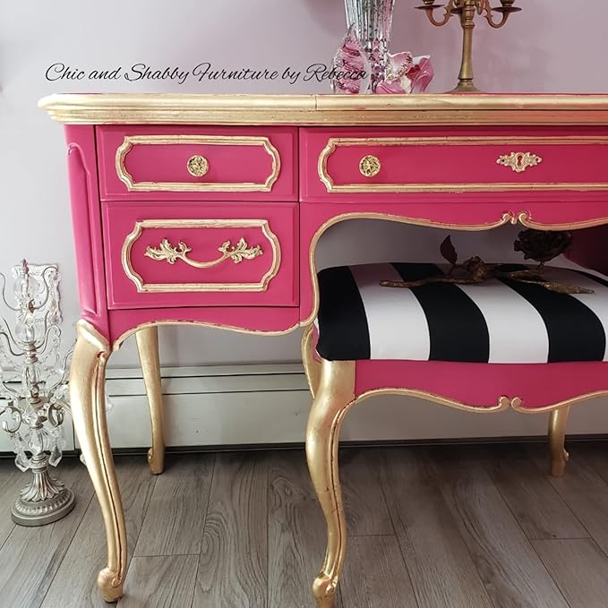 Dixie Belle Paint Company Chalk Finish Furniture Paint - Peony (16oz) - Matte Hot Pink Chic Chalk Mineral DIY Furniture Paint