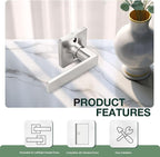 GOBEKOR 4 Pack Single Dummy Door Lever Handles - Brushed Nickel Half Dummy Door Levers Keyless Interior Closet Square Dummy Lever Handles