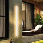 Aipsun 2 Pack Modern Outdoor Wall Lights - 47.2inch Long Strip LED Exterior Porch Lights, 3000K