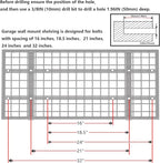 2-Pack 1.5x3FT Garage Shelving 17.7-inch-by-35.8-inch Wall Shelf Garage Storage Rack Wall Mounted Floating Shelves, Black