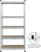 Amazon Basics Medium Duty Storage Shelving Double Post Press Board 5 Tier Shelf, Aluminum, 36 x 18 x 72