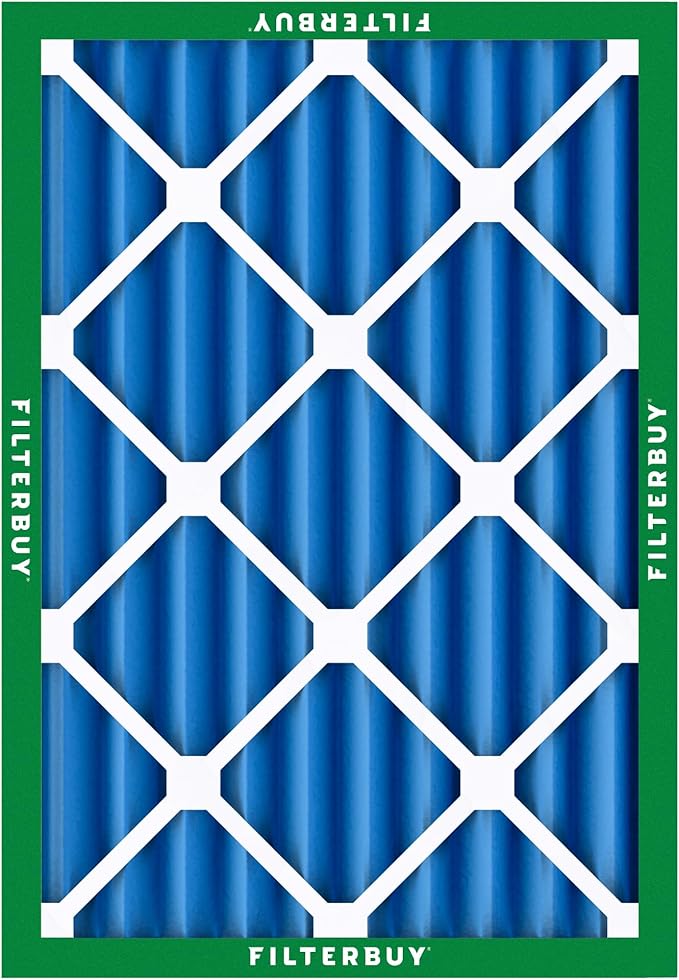 Filterbuy 24x25x4 Air Filter MERV 13 (MPR 1900) Health Defense Replacement (6-Pack), Electrostatic Pleated HVAC AC Furnace Filters, Made in USA (Actual Size: 23.75 x 24.75 x 3.63)