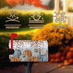Fall Magnetic Mailbox Covers Autumn Pumpkin Mailbox Covers Standard Size 21 X 18 Inch Harvest Maple Leaf Post Letter Box Wrap Decor for Garden Yard Outside